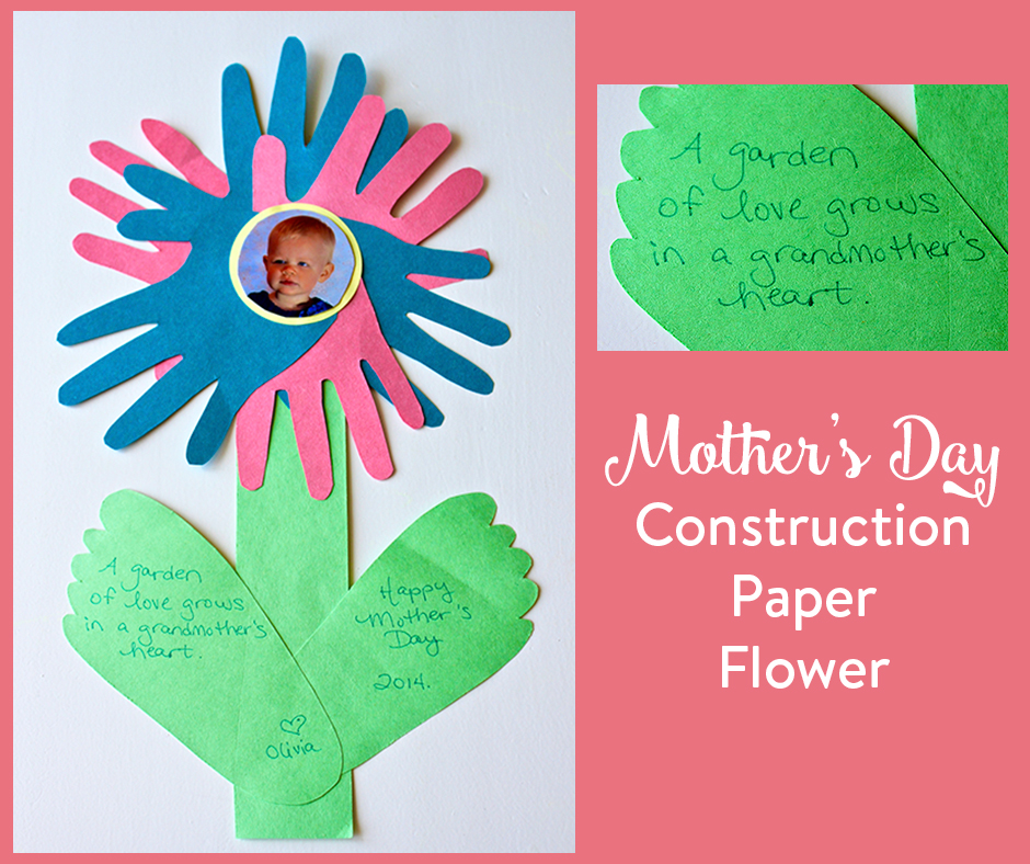 Mother's Day Construction Paper Flowers • The Inspired Home