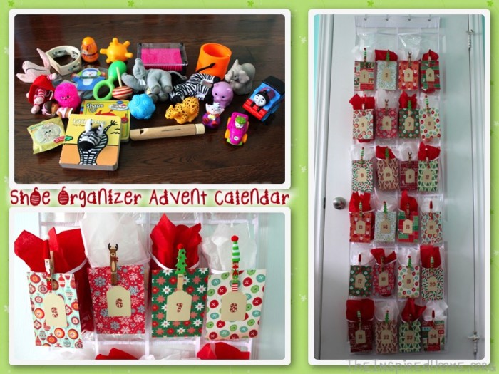 shoe organizer advent calendar