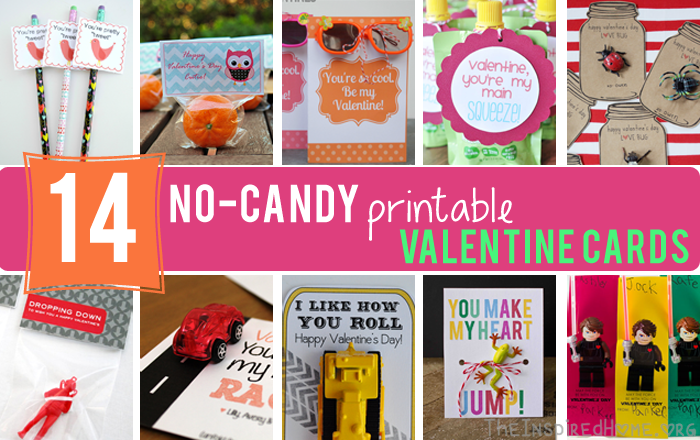 14 No-Candy Printable Valentine Cards at TheInspiredHome.org