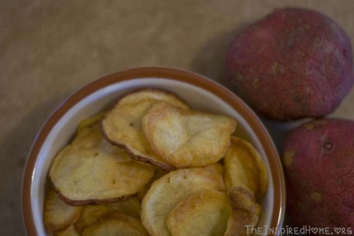 Bowl of Homemade Potato Chips