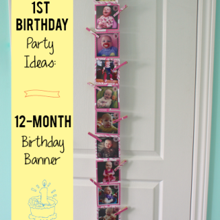 This 12-Month Birthday Banner is a simple and fabulous 1st birthday party decoration for your little one's. From TheInspiredHome.org