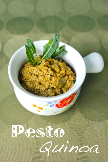 A 3-ingredient recipe for Pesto Quinoa. Quick, simple and great hot or cold. From TheInspiredHome.org