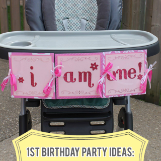 TheInspiredHome.org // First Birthday Party Ideas: I am One! Highchair Banner Tutorial