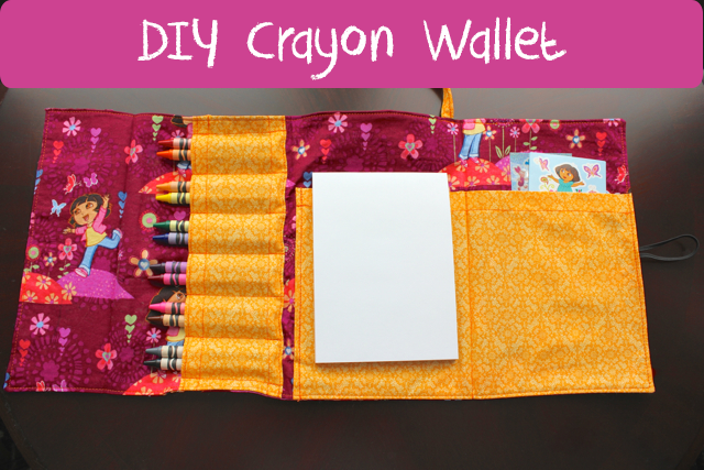 TheInspiredHome.org // DIY Crayon Wallet Tutorial including sticker pocket!