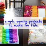 TheInspiredHome.org // 4 Simple Sewing Projects to Make for Kids: Bean bags, crayon wallet, colour taggie book and an i-spy bag. {Tutorial Roundup}
