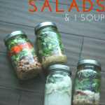 TheInspiredHome.org // Looking for a simple idea for lunch you can make in advance? Check out these 3 easy mason jar salads and 1 soup for grab 'em go healthy lunches.