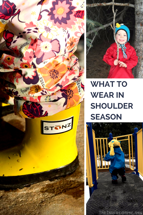 TheInspiredHome.org // Kids Outdoor Wear for Shoulder Season, featuring a review of Stonz Bootz.