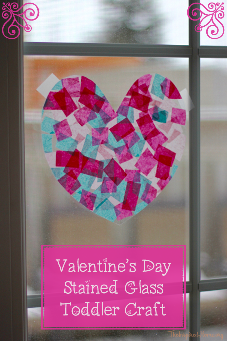 Valentine's Day Stained Glass Toddler Craft