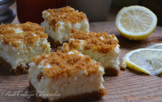 A light and fluffy lemon dessert with a bit of sweet crunch on top