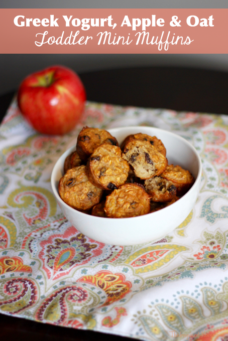 TheInspiredHome.org // Greek Yogurt, Apple & Oat Toddler Mini Muffins