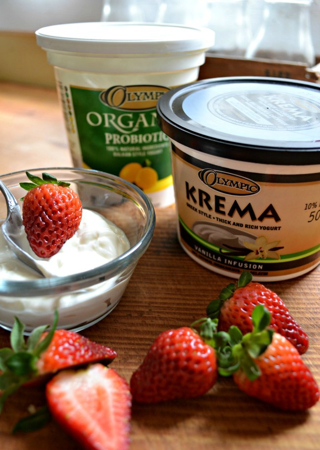 Olympic Dairy Krema Strawberry Vanilla Greek Yogurt Pops