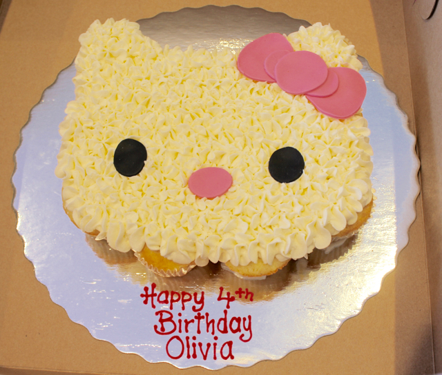 TheInspiredHome.org // Hello Kitty Birthday Party Cupcake Cake