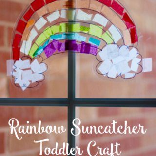 Rainbow Suncatcher Toddler Craft