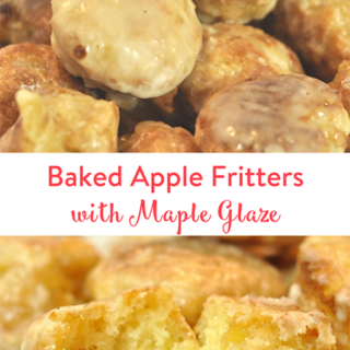 Baked Apple Fritters with Maple Glaze