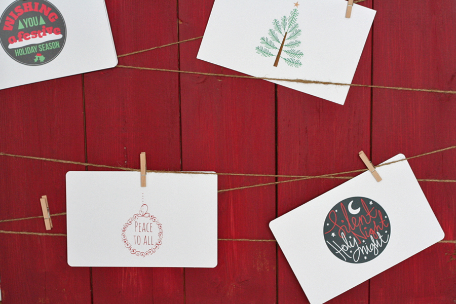TheInspiredHome.org // 6 DIY Printable Holiday Cards