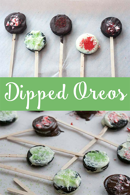 TheInspiredHome.org // Dipped Oreos. A simple kid-approved recipe that you can do together this holiday season for your classroom gift.