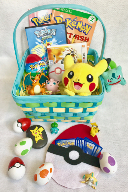 TheInspiredHome.org // Pokemon Go No-Candy Easter Basket // Fill their basket with these simple DIY Pokemon Go Easter eggs including a felt, no-sew version, and a no-candy Pokemon Go Easter Basket.