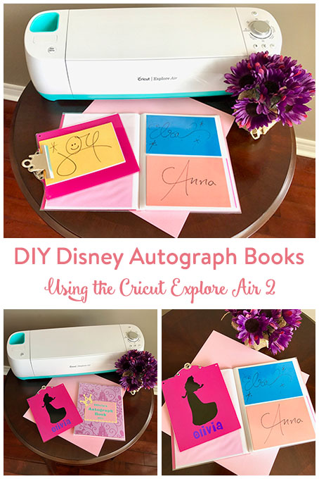 TheInspiredHome.org // Create a beautiful and customized DIY Disney autograph book and matching clipboard using your Cricut Explore Air 2.