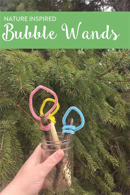 TheInspiredHome.org // Nature Inspired Bubble Wands. If you ever had your kids fight on who gets to use the one bubble wand in bottle, this easy craft using household materials is for you.