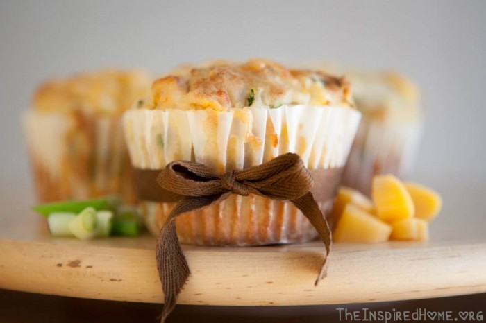 Gluten Free Egg Free Muffins with Cheese and Ham