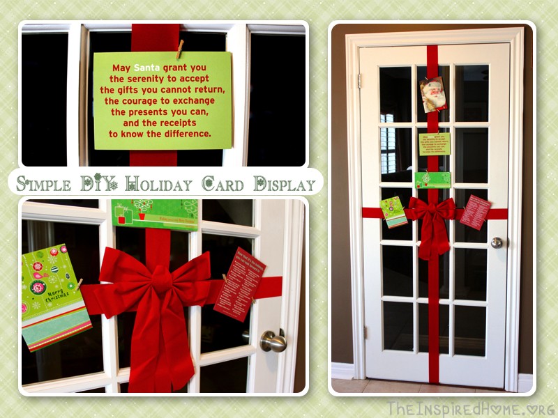 simple holiday card display