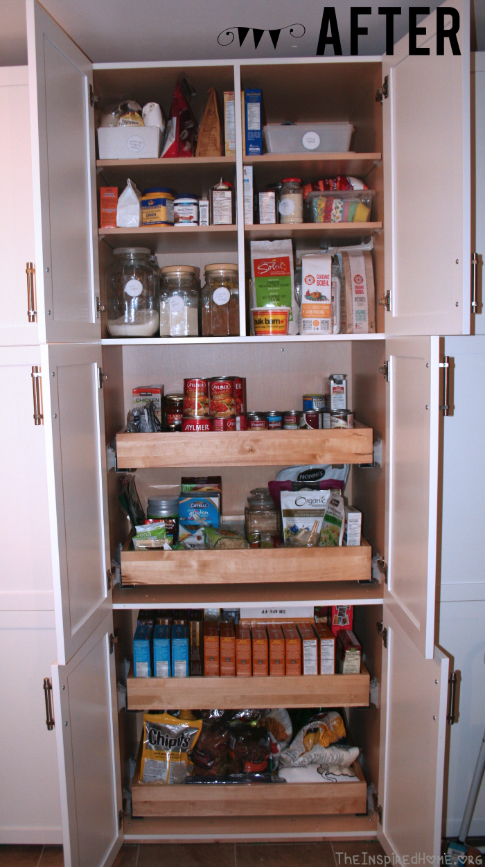 Healthy Pantry Organization After Left Side by theinspiredhome.org