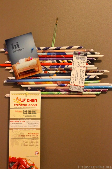 Make a funky bulletin board using pages from old magazines! Tutorial at TheInspiredHome.org