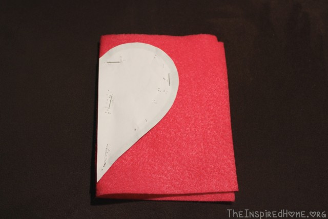 Staple your template to your felt to make cutting easier.