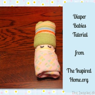 Tutorial on how to make Diaper Babies from TheInspiredHome.org A great addition to any baby shower gift or diaper cake.