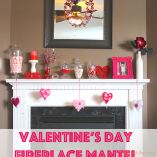 Quick & simple ideas for decorating your fireplace mantel this Valentine's Day.