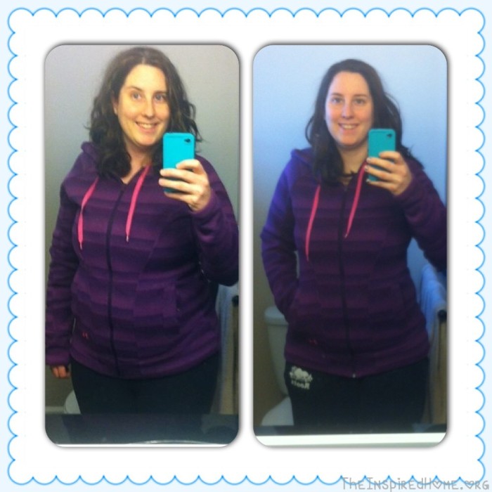 Hols Healthy Habits, Mirror Comparison 2 months, Lose Weight Goal