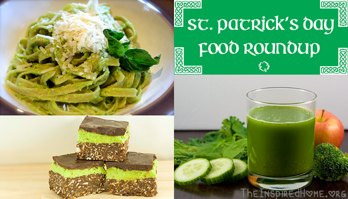 A collection of fabulous green and rainbow recipes for St. Patrick's Day. Breakfast, lunch, dinner, snacks and drinks! From TheInspiredHome.org