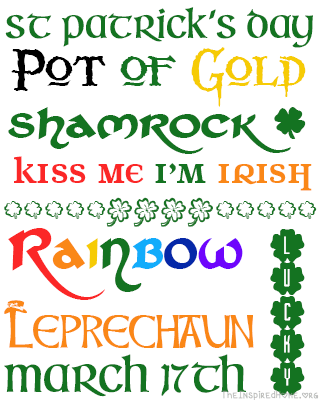 TheInspiredHome.org // Free St. Patrick's Day Printable Subway Art