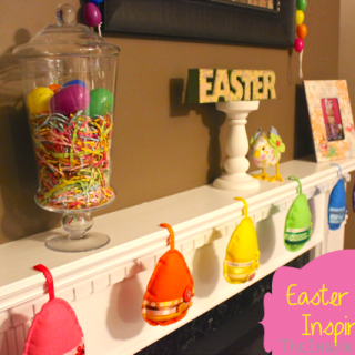 TheInspiredHome.org // Easter mantel inspiration including tutorials