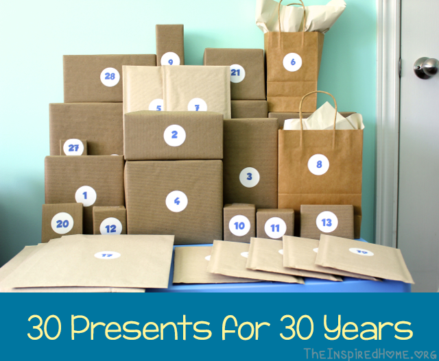 30th Birthday Gift Idea: 30 Presents for 30 Years