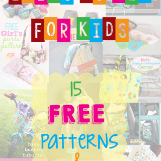TheInspiredHome.org // 15 FREE Patterns & Tutorials for items to sew for kids. Great summer projects include a bike basket, busy bags, i spy bags, little girl purses, superhero outfits and so much more!