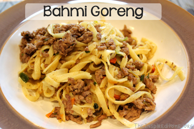 TheInspiredHome.org // Bahmi Goreng (aka Bami Goreng) Recipe - A traditional Dutch dish of Indonesian Cuisine
