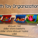 TheInspiredHome.org // Bath Toy Organization - a quick, simple and inexpensive way to organize all of those toys in your bathroom
