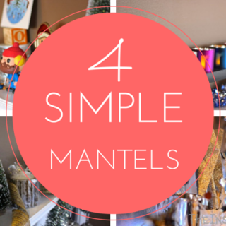 TheInspiredHome.org // 4 Simple DIY Holiday Mantels to inspire your mantel design for this year: Bright & Colourful, Rustic Christmas, Blue & Silver or Classic Christmas.