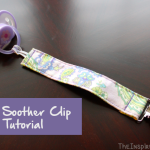 TheInspiredHome.org // DIY Baby Soother Clip Tutorial. This simple pacifier clip is a great beginner project to make for the new mom. The elastic style makes it work with all types of soothers.