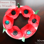 TheInspiredHome.org // Remembrance Day / Veterans Day Poppy Wreath Craft for kids
