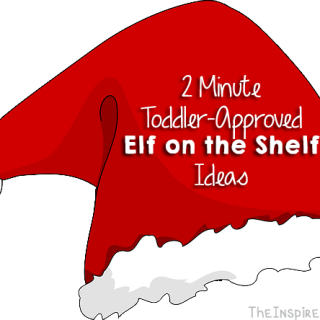 TheInspiredHome.org // Quick 2-Minute Elf on the Shelf Ideas for Toddlers
