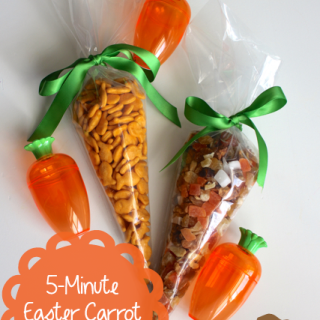 TheInspiredHome.org // No Candy Easter Carrot Treat Bags that you can make in less than 5 minutes!