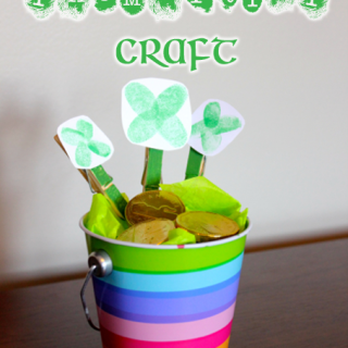 TheInspiredHome.org // Lucky Shamrock Thumbprint Art Craft. These little shamrocks are a wonderful addition to your pot of gold this St. Patrick's Day.