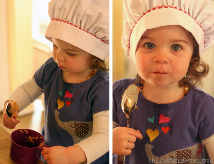 Mini Chef P Making Peanut Butter Snack Bites