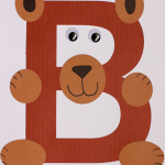 TheInspiredHome.org // B is for Bear alphabet craft using a Cricut or cut by hand.