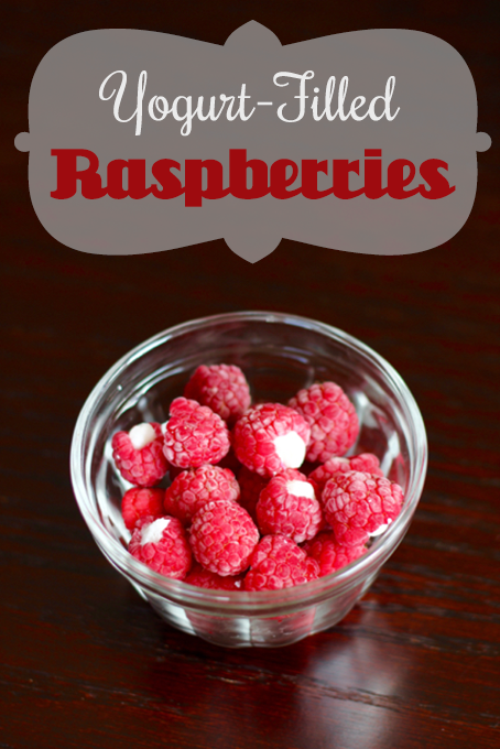 TheInspiredHome.org // Yogurt-filled raspberries. The perfect summer frozen treat for toddlers, big kids and adults alike!