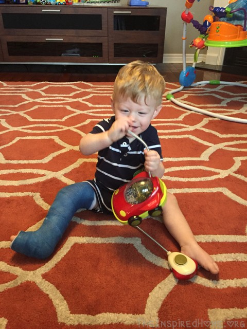 TheInspiredHome.org // Life with a Young Toddler in a Cast