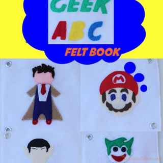 TheInspiredHome.org // Make your own DIY geek ABC felt quiet book