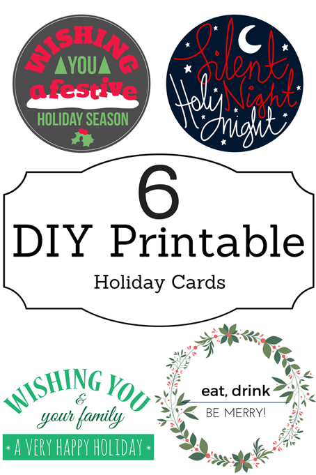 TheInspiredHome.org // 6 DIY Printable Holiday Cards